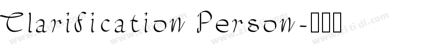 Clarification Person字体转换